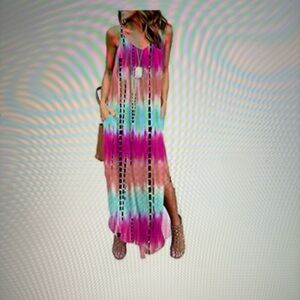 NWOT Huskary V-neck Maxi Dress Size XLarge